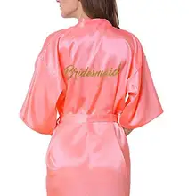 Новая одежда для невесты Халаты свадебный наряд коралловый Атласный халат одежда для невесты свадьба