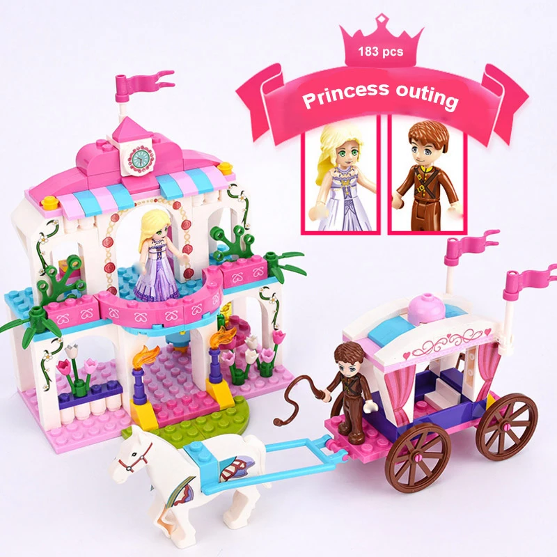 Princess-Prince-Series-Enchanted-Castle-Palace-Models-Building-Blocks-Royal-Carriage-Model-Compatibl (4)