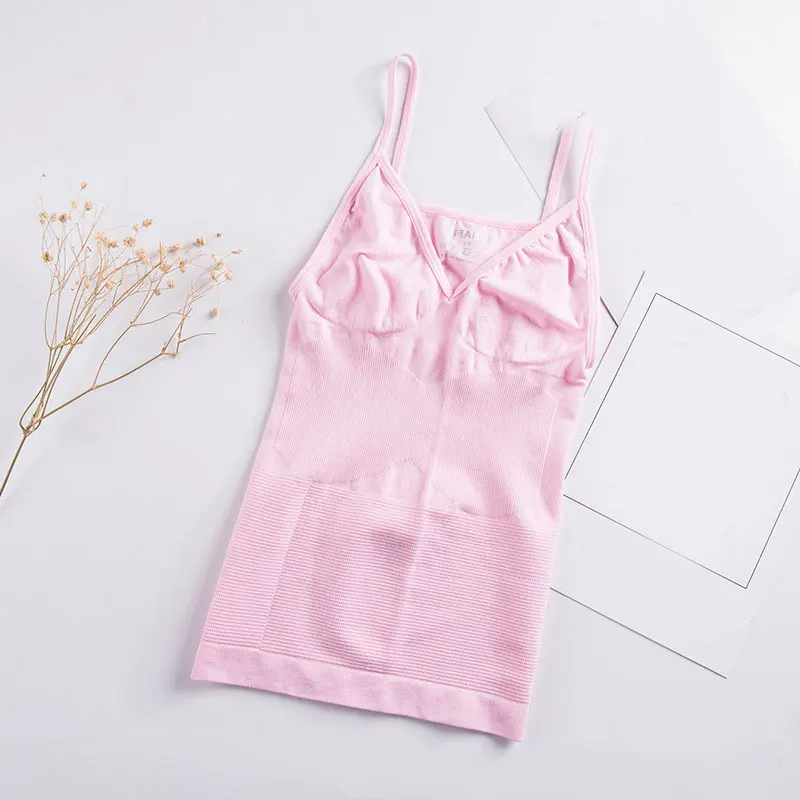 New Vest Body Shaping Body Memory Sling Shapers Ms body Corset Top Abdomen Corset Vest Women's Intimates Waist Trainer Shaper silk camisole Tanks & Camis