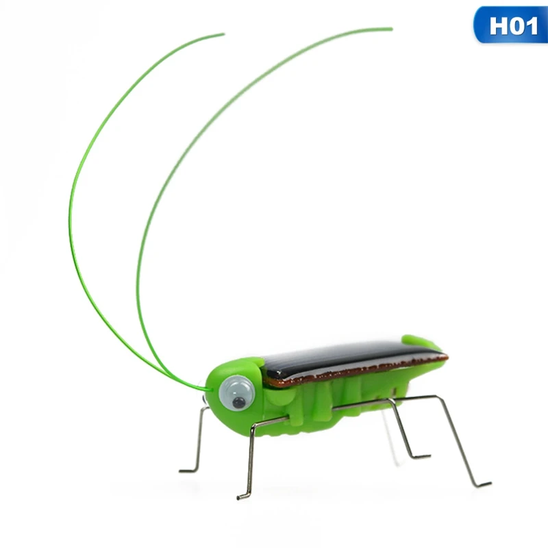 Горячая Солнечная Таракан Grasshopper энергия солнечной батареи насекомое новые смешные игрушки Мини Зеленые роботы новые приколы игрушки - Цвет: 1