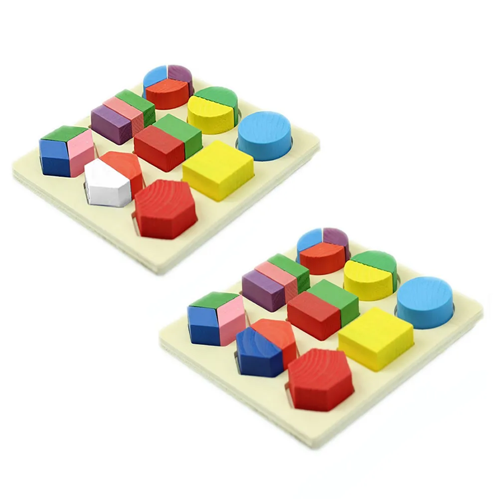 

Baby Kids Wooden Geometry Learning Educational Toy Block Puzzle Montessori Early
