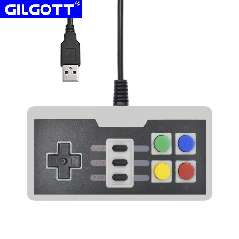 Usb Joystick Wired Gaming Controller Retro Nes Fc Gamepad For Pc Laptop