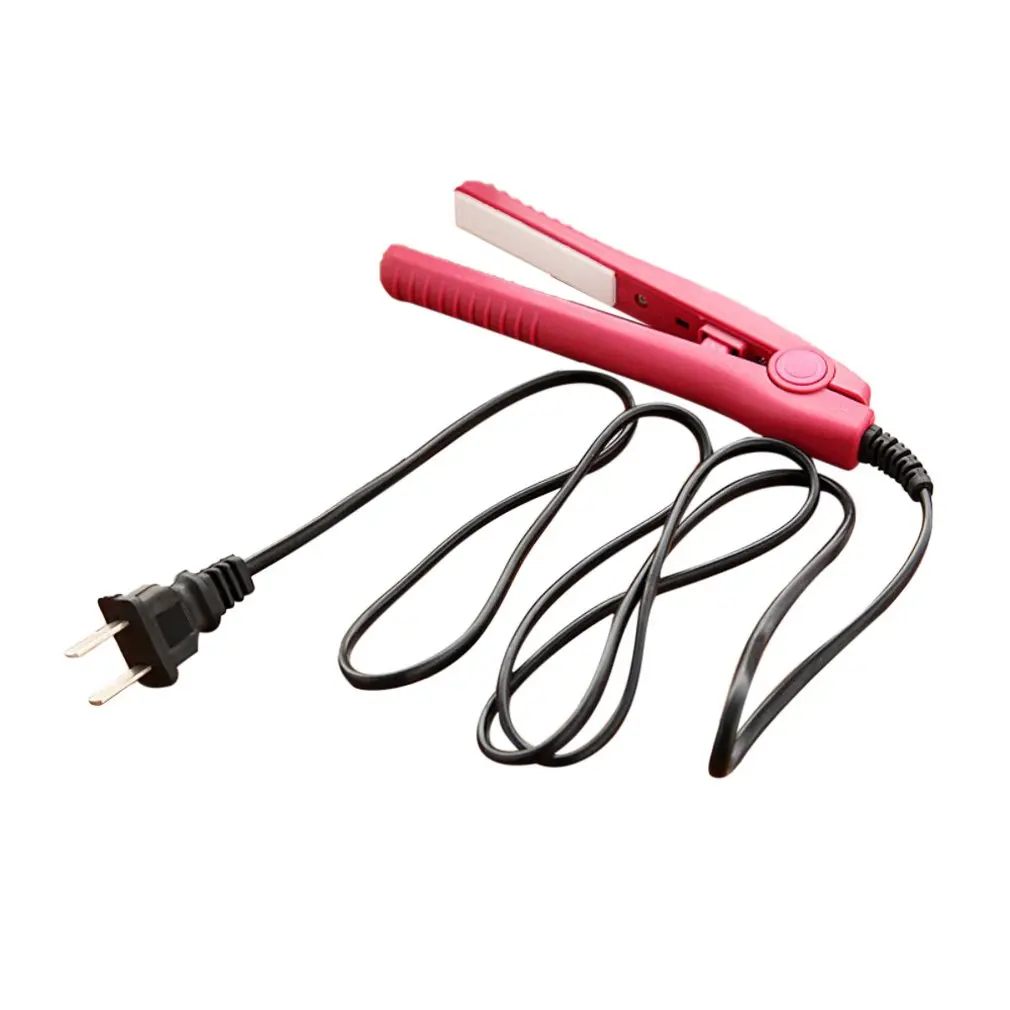 

Professional Mini Portable Ceramic Flat Iron Hair Straightener Splint Non Slip Design Hair Styling Tools For Travel