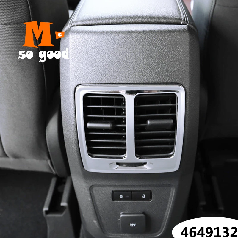 

ABS Chrome/Matte Car styling accessories-Car Back Rear Air Condition outlet Vent frame Cover Trim For Ford C-MAX 2015/16/17