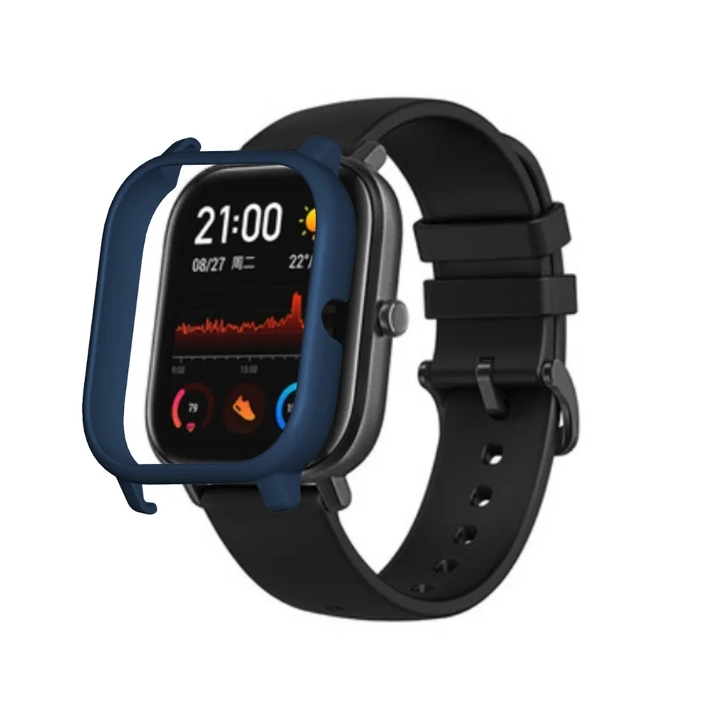 C Чехол PC Frame Bumper Cover для Xiaomi Huami Amazfit GTS умные часы защитная оболочка Легкий браслет аксессуары - Цвет: C