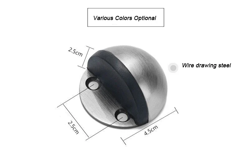 Не пробивая стикер скрытый из нержавеющей стали анти-столкновения ограничитель открывания двери держатели ловить напольные без ногтей двери остановки