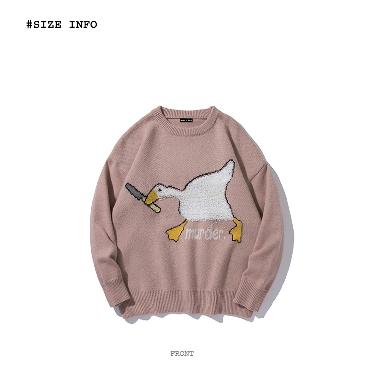 Goose sweater pink blue murder goose 