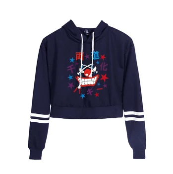 

High Waist Hoodie Casual Tops One Piece Navel Hoody Popular Clothing Print Aikooki Fashion 2019 Women Hot Sale One Piece Hooded