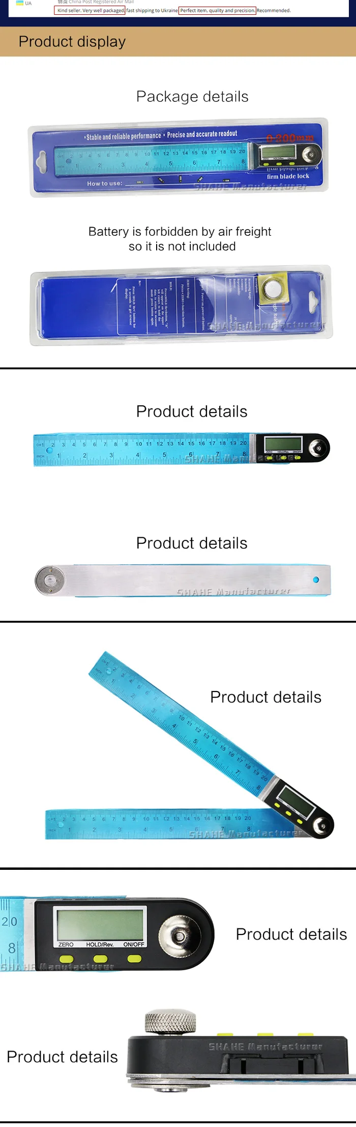 Eletrônico Digital Angle Finder Medidor Régua De Ângulo De Aço Inoxidável