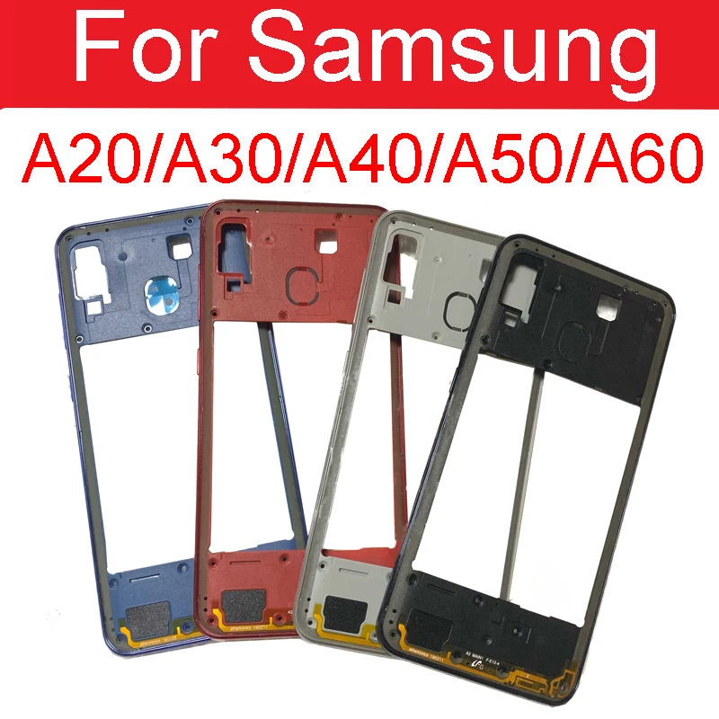 

For Samsung Galaxy A20 A30 A40 A50 A60 Middle Frame Housing Case A205 A405 A305 A505 Middle Frame Bezel Middle Plate Repair Part