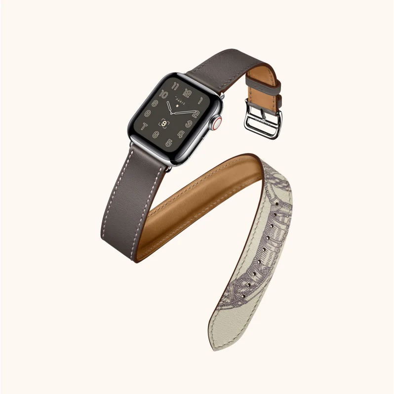 MSSQ-Gray Ремешок из натуральной кожи для iWatch Series 5, 4, 44 мм, 40 мм, ремешок для Apple Watch 3, 2, 1, 42 мм, 38 мм - Цвет ремешка: MSSQ-Gray