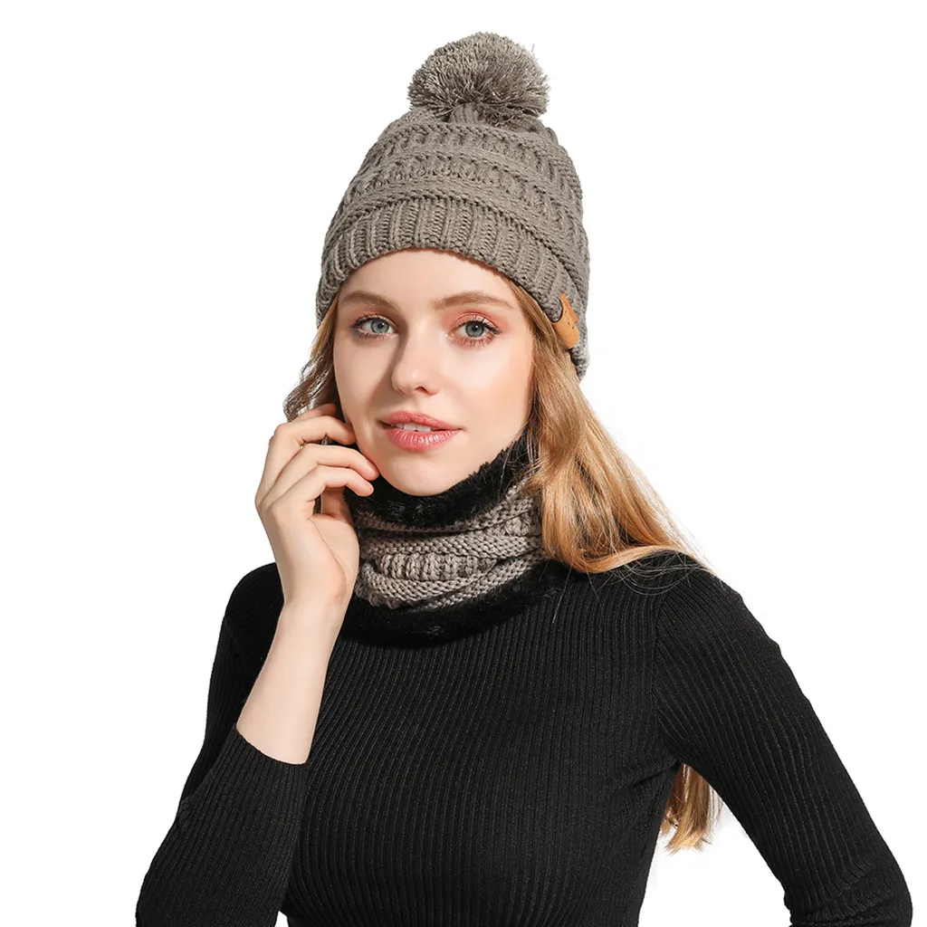 Новинка года; теплая зимняя вязаная шерстяная шапочка для девочек; шапка для лыж; модная однотонная шапочка в стиле хип-хоп; Кепка в стиле унисекс