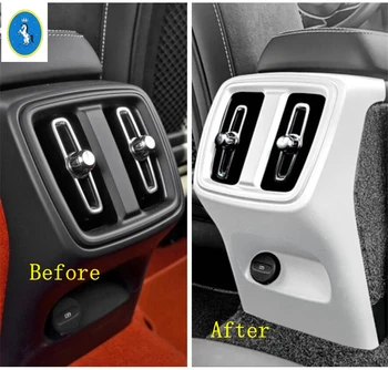 

Yimaautotrims Auto Accessory Rear Armrest Box AC Vent Outlet Anti Kick Protector Cover Kit Fit For VOLVO XC40 2018 2018 2020 ABS