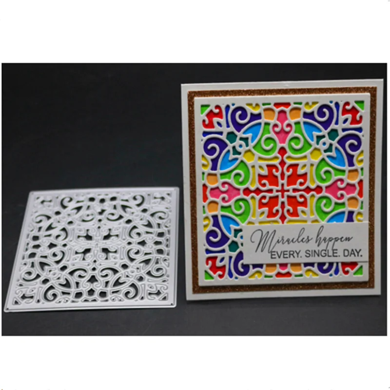 YINISE скрапбукинга металлические режущие штампы для трафареты фон DIY открытки в