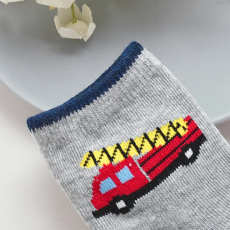 Spring And Autumn Combed Cotton CHILDREN'S Socks 1-3-5-7-9-Year-Old Big Boy Car Men And Women Child Baby Kids Cotton Socks