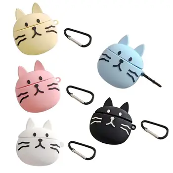 

Lovely Kitten Cat Pattern Protective Case Shockproof Soft Silicone Cover Skin Protector for Airpods 1/2 Charging Box Accessories