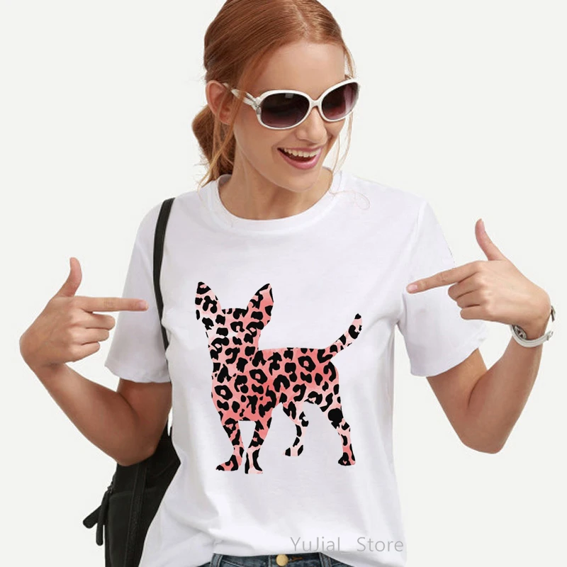 Watercolor Leopard Chihuahua T-shirt 12