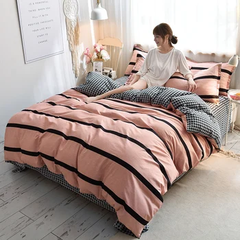 

New Kids Bed Linens Bedding Set Single Full Queen King Family Size Flat Sheet Pillowcase & Duvet Cover Set Modern Style