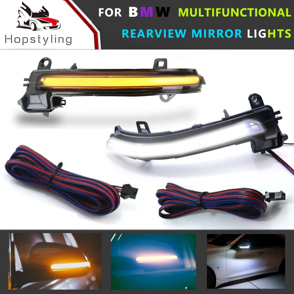

Multifunction DRL LED Side Mirror Sequential Blink Turn Signal Light piddle lamp for BMW X1 E84 E90 F01 F07 F10 F11 F20 F21 F22