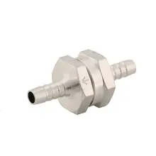 1Pc Aluminium Check Valve 6mm Fuel Non- Return Inline Check Valve Vacuum Hose One Way For Automobile Vehicle Carburettor