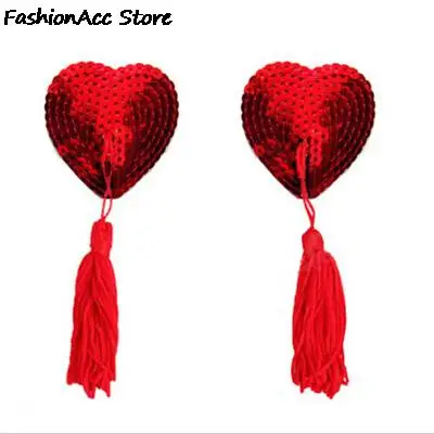 2pcs Sexy Women Sequin Tassel Breast Bra Nipple Cover Pasties Stickers Petals