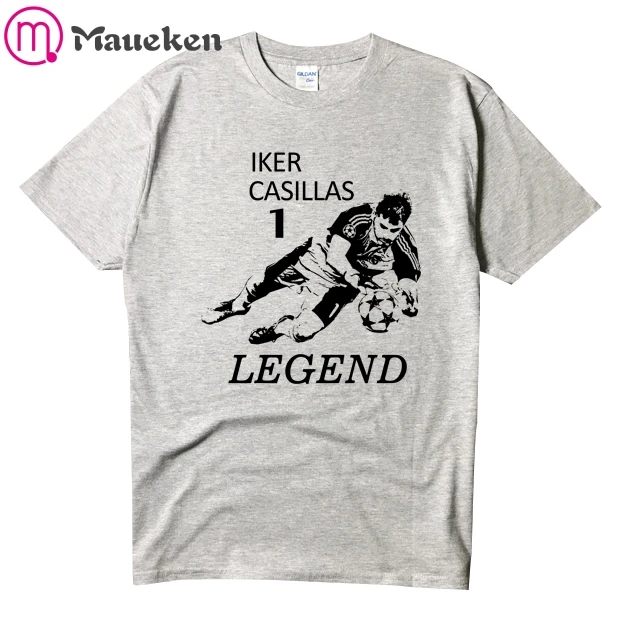 Новинка iker casillas 1 модная футболка с рисунком легенды хлопковая футболка с короткими рукавами для испанских фанатов подарок