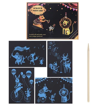 

Magic Scratch Art Doodle Pad Sand Painting Cards Early Educational Learning Creative Drawing Toys for Children