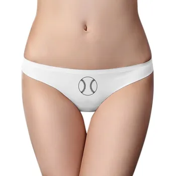 

Baseball Sport Line Drawing Pattern Women Panties Invisible Seamless Briefs G-string T-back 2pcs Gift