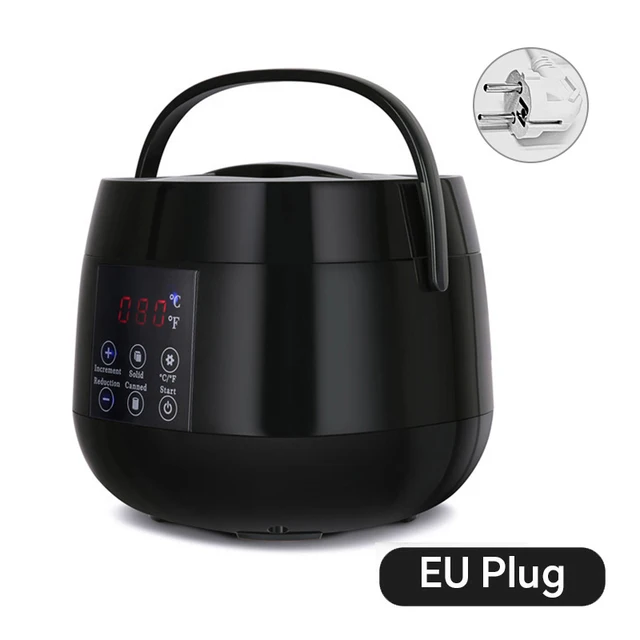 Încălzitor de ceară de 500 cc, aparat de încălzit pentru îndepărtarea părului, epilator de corp SPA, oală de ceară cu parafină, display LCD inteligent pentru temperatură_voghion.com