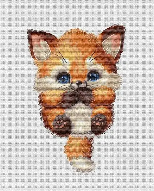 CS-3042 Cross Stitch Kit Cute Fox Cub Animal Pet