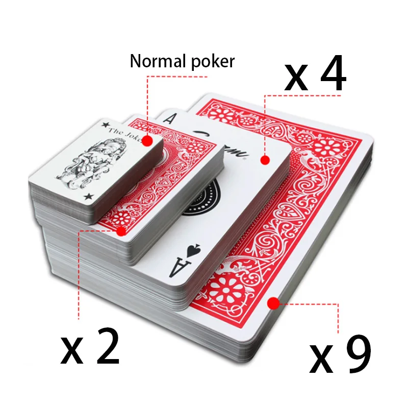 

NEW Oversized Playing Card Game Big Texas Hold'em Poker Cards Board Games Magic Wedding props Creative party gift