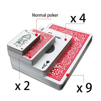

NEW Oversized Playing Card Game Big Texas Hold'em Poker Cards Board Games Magic Wedding props Creative party gift
