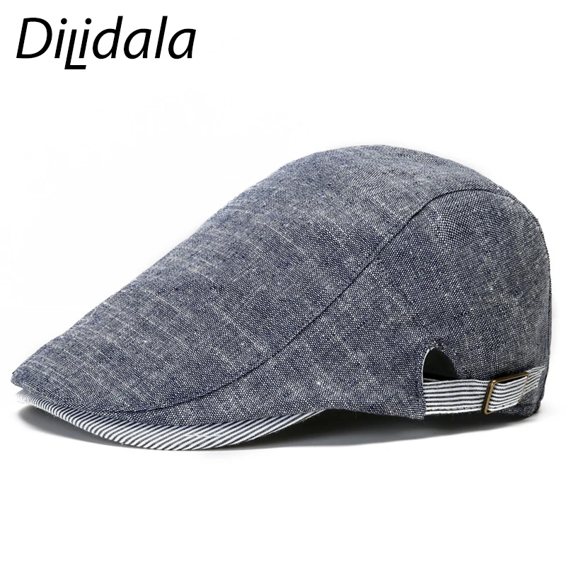 Dilidala дышащая Простая мужская кепка, Повседневная Кепка, Британский ретро берет, Мужская кепка, хлопковая уличная Кепка от солнца, плоская кепка s для мужчин