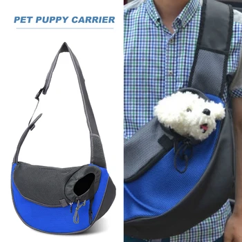 

Portable Pet Dog Carrier Outdoor Breathable Mesh Splicing Zipper Handbag Pouch Pet Shoulder Bag Cats Sling Bag S/L