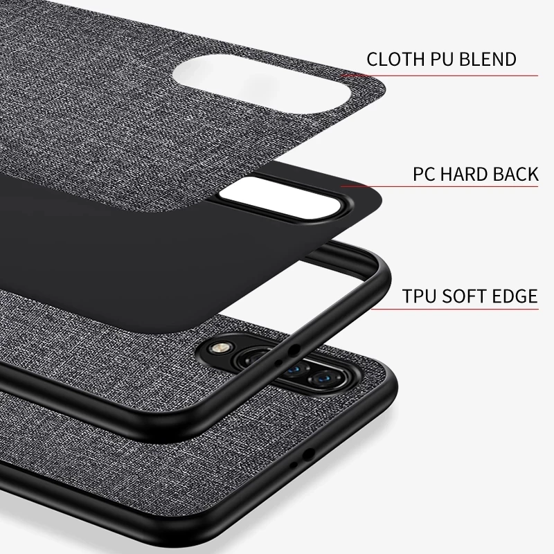 Luxury Fabric Cloth Phone Case For Sony xperia 10III  1III  5II  Xperia1 5III ACE II  Slim Soft Bumper Hard PC Back Cover