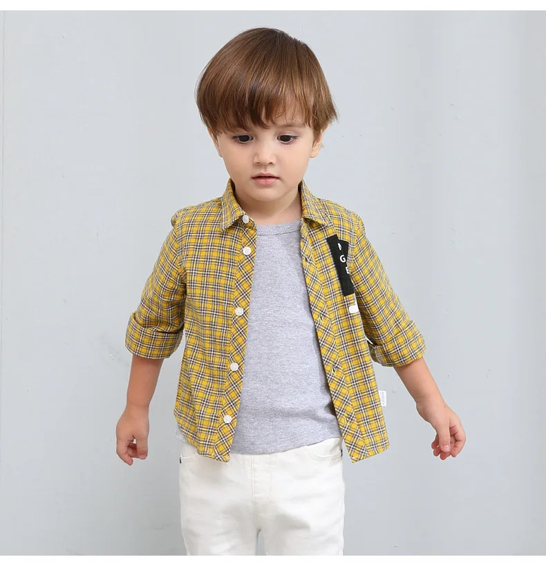Стильный модный детский топ в Корейском стиле, детская повседневная одежда с длинными рукавами из чистого хлопка