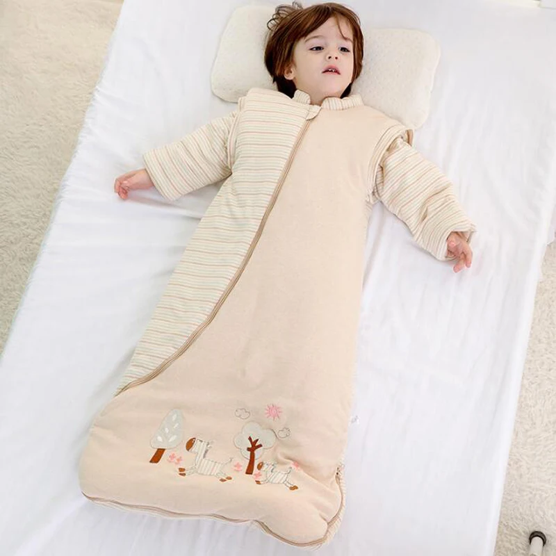 Спальный мешок для новорожденных, весна-осень-зима, хлопковый спальный мешок с грибами для малышей, детский спальный мешок из хлопка для детей
