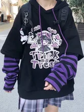  Japanese Moletom Anime Hoodies Cartoon E Girl Y2K Gothic Harajuku Aesthetic Zip Up Hoodie Pullover Women Sweatshirts Emo Clothes 