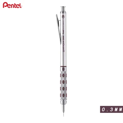 0.3mm 1 шт. Pentel GraphGear 1000 механический карандаш 0,3/0,5/0,7/0,9 мм Профессиональный рисунок автоматического карандаша - Цвет: 0.3mm