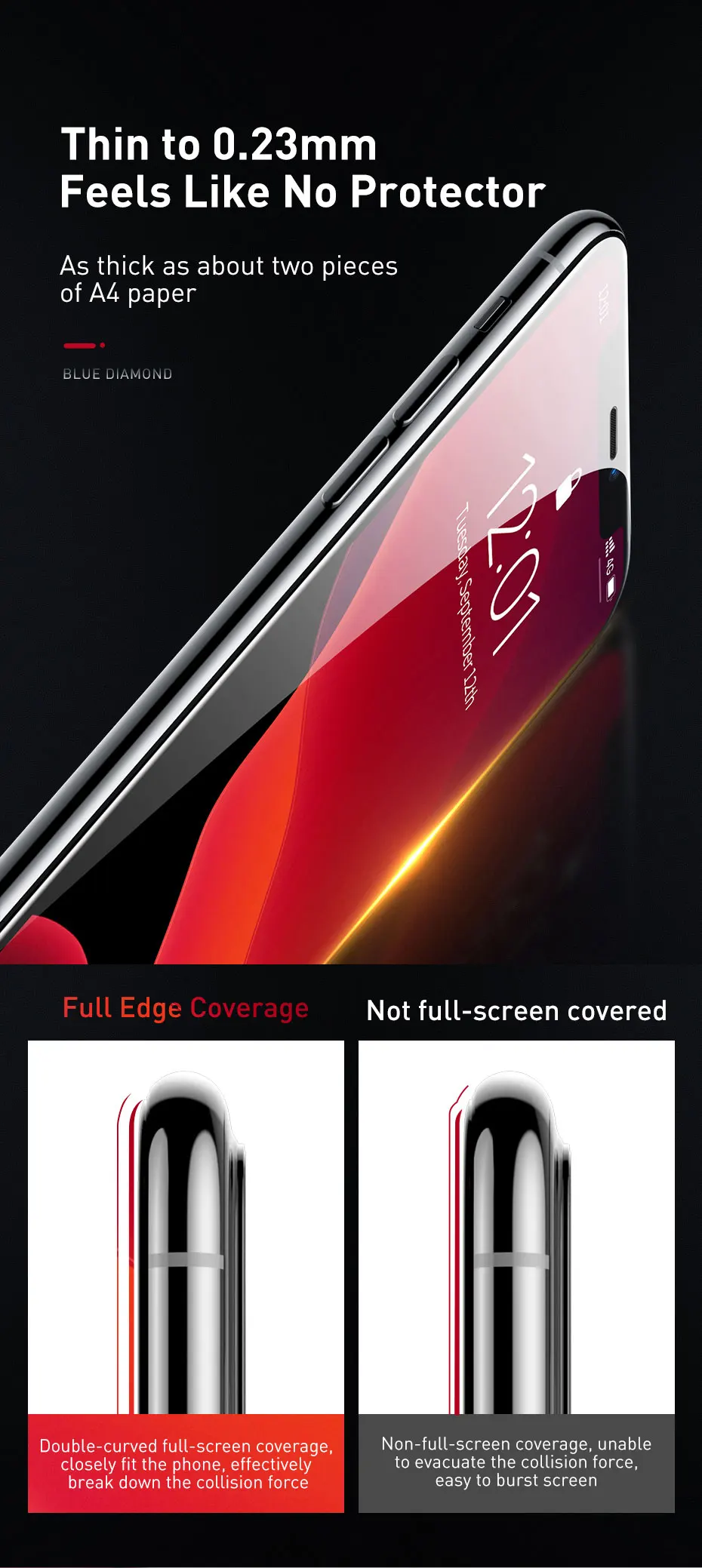 Baseus 2 шт 0,23 мм протектор экрана для iPhone 11 Pro Max защита конфиденциальности полная защитная пленка из закаленного стекла для iPhone