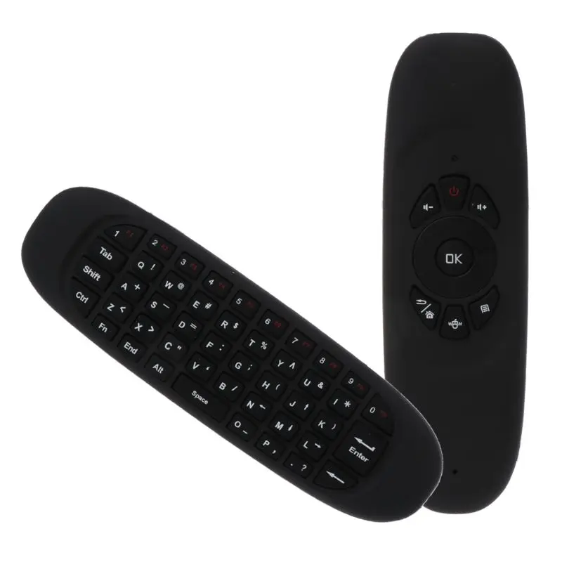 Русская английская C120 Fly Air mouse 2,4G мини беспроводная клавиатура перезаряжаемый пульт дистанционного управления для ПК Android tv Box
