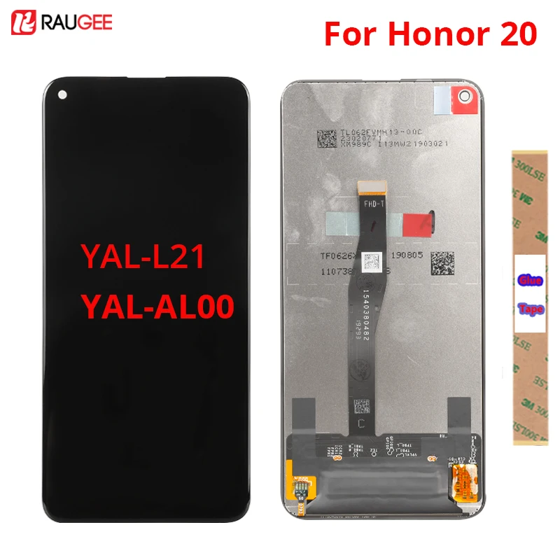 

Display For Huawei Honor 20 LCD Display Touch Screen 100% New Digitizer Assembly Screen on For Honor20 YAL-L21 YAL-AL00 Display