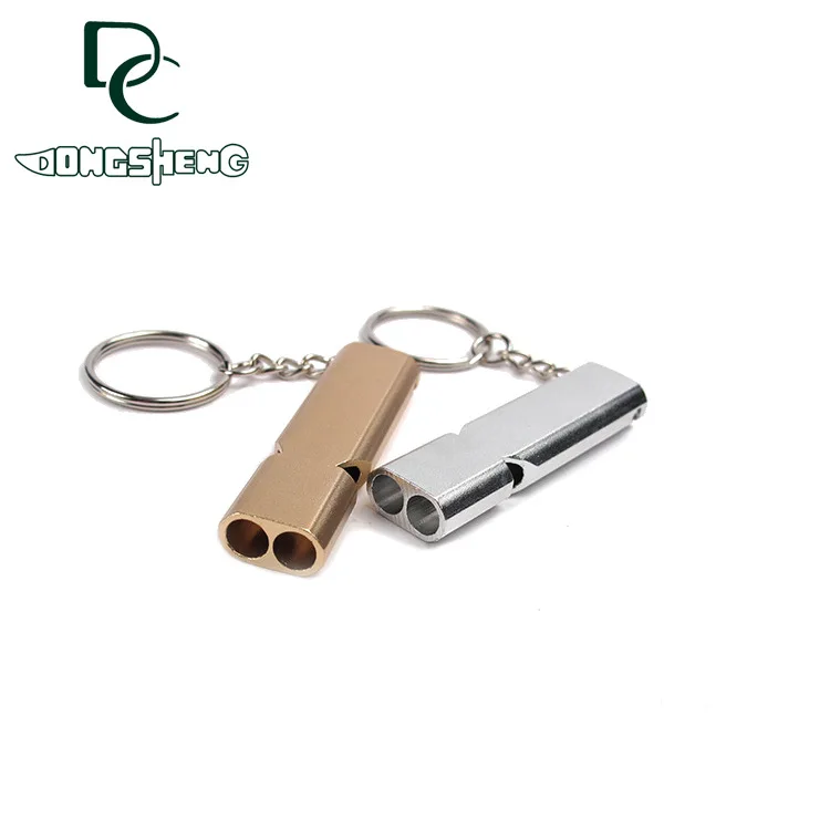 

Outdoor Survival Whistle Treble High Frequency Aluminium Alloy Lifesaving Whistle Emergency Self-Help Diplopore High Frequency R