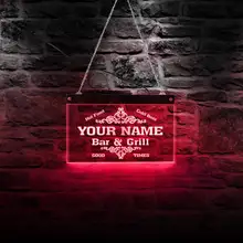 Горячая еда холодный пивной бар и гриль светодиодный неоновый знак на заказ деловой рекламный знак настенный светильник украшения для стен ресторана лампа
