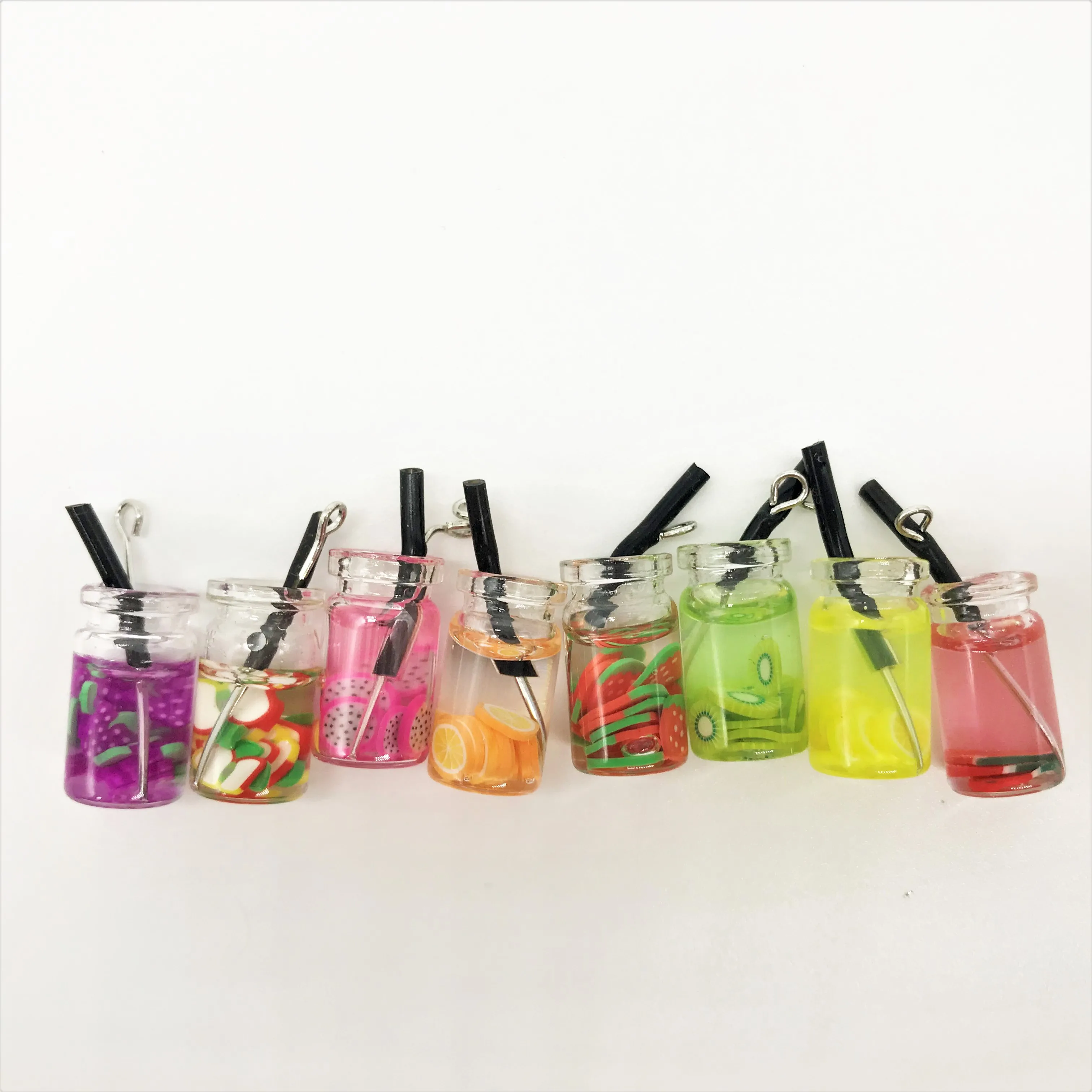 6pcs Charms Fruit Orange Apple Strawberry Lemon Juice Pendant Crafts Making Findings Handmade Jewelry DIY for Earrings Necklace | Украшения