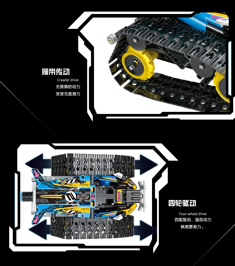 Форма KING 13032 13036 RC гоночный автомобиль на дистанционном управлении гусеничный гонщик строительные блоки город техника автомобиль 42095 RC игрушки подарочные кубики