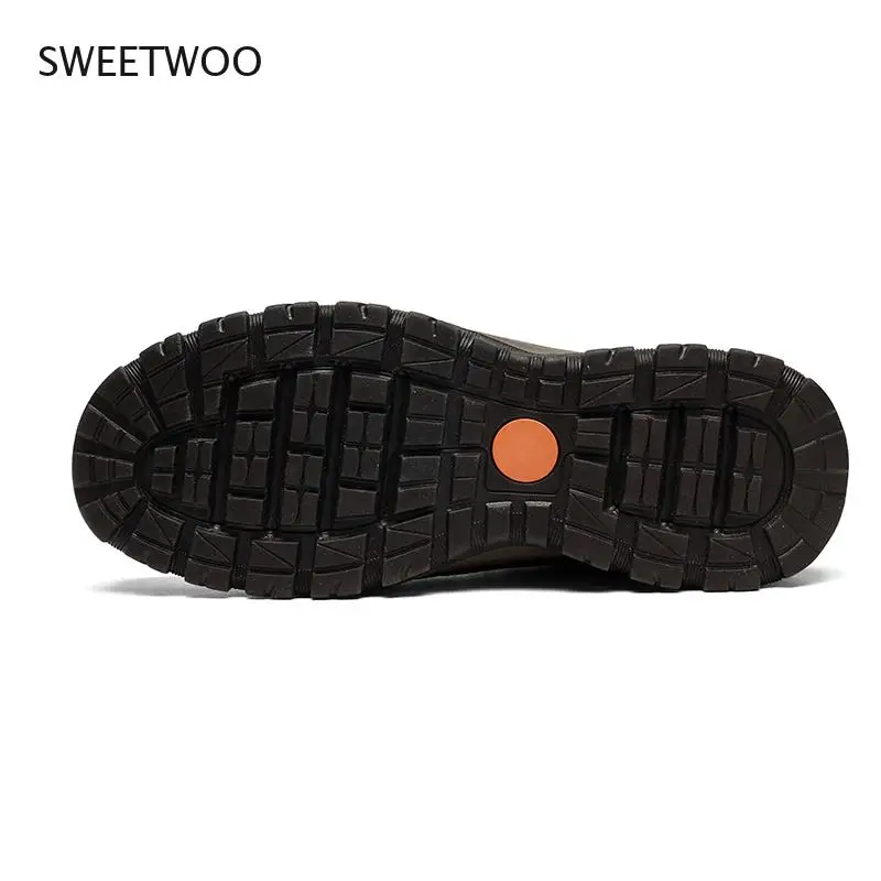 Big size 38-48 Hiking Shoes for Men Outdoor Sports Camping Shoe Tactical Sneakers Mesh Genuine Leather Breathable Non-slip