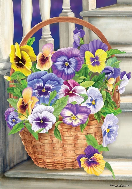 EverShine Diamond Painting Flowers Full square Cross stitch Diamond Embroidery Corner pansy Picture of rhinestones Wall decor 7723