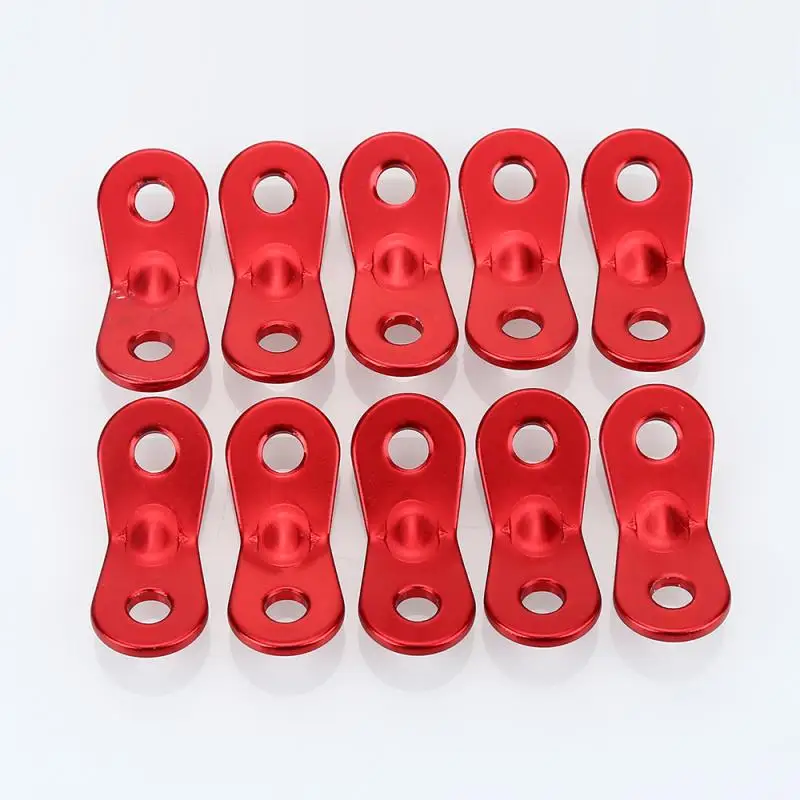 

10Pcs Outdoor Camping Tent Parachute Cord Rope Buckle Aluminum Alloy Cord Buckle Tensioners Fastener Travel Kit Tool Accessories