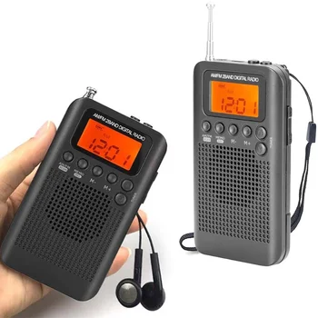 

Yorek Portable Mini FM/AM Radio Speaker Music Player with Alarm Clock LCD Digital Display Support Battery and USB Powered